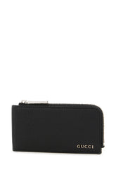 Black leather card holder -  | Wise