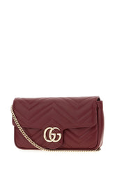 Clutch GG Marmont in pelle rosso tiziano -  | Wise