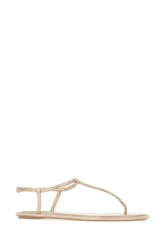 Sand satin and leather Diana sandals -  | Wise