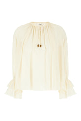 Blusa in seta crema -  | Wise