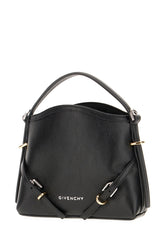 Black leather nano Voyou crossbody bag -  | Wise