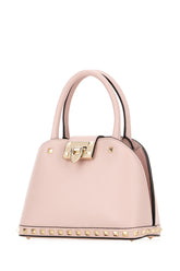 Pink leather small Rockstud handbag -  | Wise