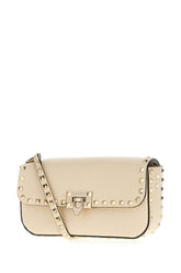 Sand leather Rockstud shoulder bag -  | Wise