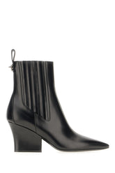 Black leather ankle boots -  | Wise