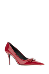 Red leather Gianni ribbon pumps -  | Wise