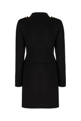 Black viscose blend mini dress -  | Wise