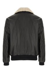 Black synthetic leather jacket -  | Wise