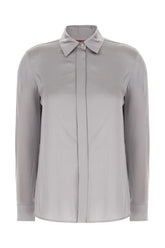 Camicia in seta stretch grigio -  | Wise