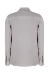 Camicia in seta stretch grigio -  | Wise