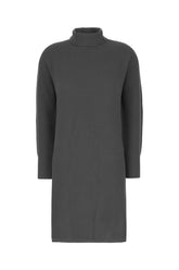 Dark grey wool blend sweater dress -  | Wise