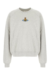 Melange grey cotton oversize sweatshirt -  | Wise