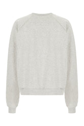 Felpa oversize in cotone grigio melangé -  | Wise