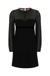 Black silk and acetate blend dress -  | Wise