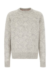 Maglione in misto alpaca grigio melangé -  | Wise