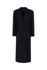 Midnight blue wool coat -  | Wise