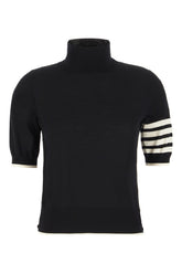 Black wool blend sweater -  | Wise