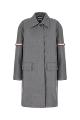 Grey wool blend overcoat -  | Wise