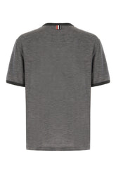 T-shirt in lana stretch grigio scuro -  | Wise