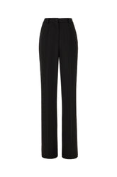 Black wool blend pants -  | Wise