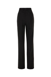 Black wool blend pants -  | Wise