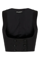 Black satin gilet -  | Wise