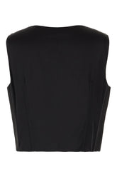 Black satin gilet -  | Wise