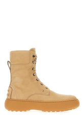 Beige suede ankle boots -  | Wise