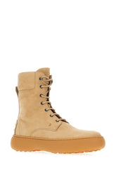 Beige suede ankle boots -  | Wise