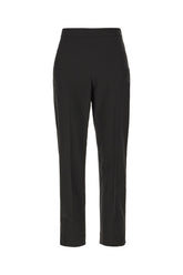 Black stretch cotton pants -  | Wise