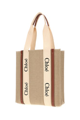 Sand linen large Woody shopping bag -  | Wise