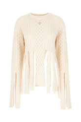 Ivory wool blend sweater -  | Wise