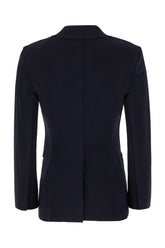 Navy blue polyester blend blazer -  | Wise