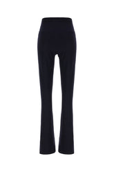 Midnight blue polyester blend pants -  | Wise