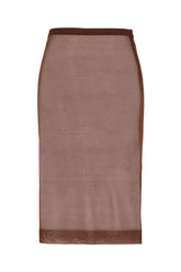 Burgundy silk skirt -  | Wise