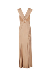 Antiqued pink silk long dress -  | Wise