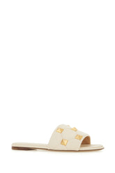 Ivory nappa leather slippers -  | Wise