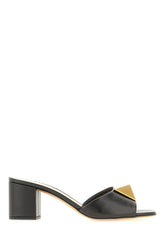 Black leather mules -  | Wise