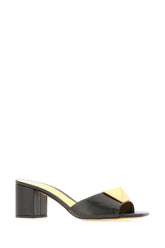 Black leather mules -  | Wise