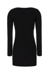 Black viscose mini dress -  | Wise