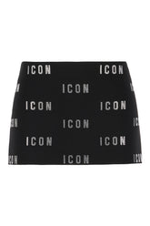 Black polyester mini skirt -  | Wise