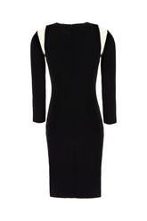 Black viscose mini dress -  | Wise