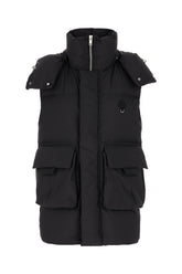 Black 6 Moncler Willow Smith nylon sleeveless down jacket -  | Wise