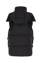 Black 6 Moncler Willow Smith nylon sleeveless down jacket -  | Wise