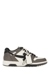 Two-tone leather and polyester Out Off Office sneakers -  | Wise