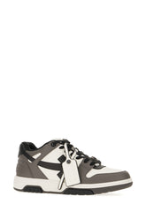 Two-tone leather and polyester Out Off Office sneakers -  | Wise