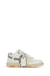 Two-tone leather and polyester Out Off Office sneakers -  | Wise