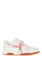 Two-tone leather and polyester Out Off Office sneakers -  | Wise