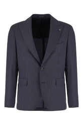 Melange blue wool suit -  | Wise