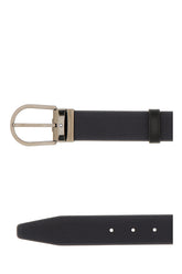 Midnight blue leather reversible belt -  | Wise