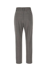 Dark grey stretch wool blend pants -  | Wise